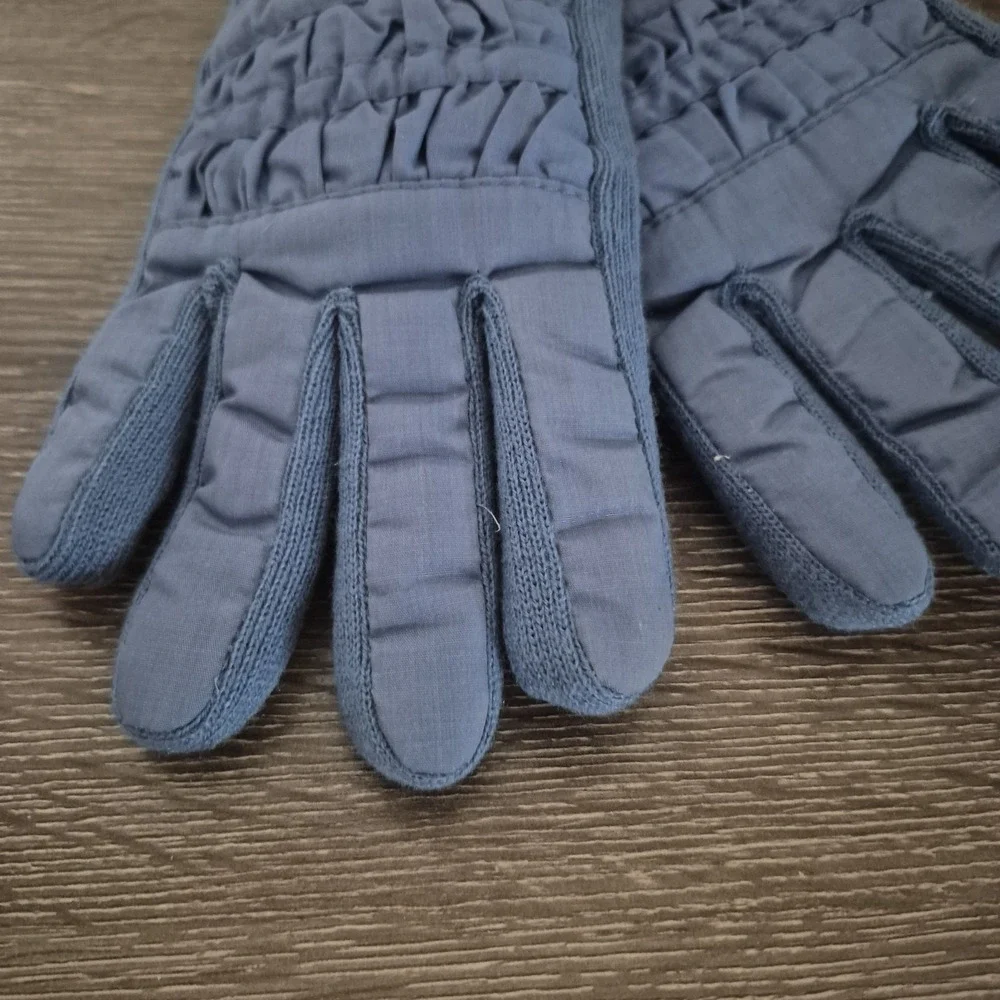 Womens Large Vintage Wells Lamont Blue Winter Gloves Style 5751 NOS